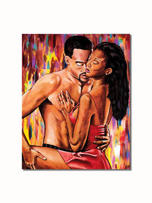 African American Black Couple Hold Me Close Wall Picture 8x10 Art Print