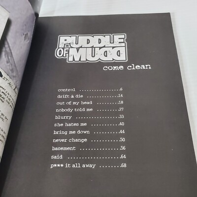 Puddle Of Mudd Come Clean Songbook Guitar Tab Edition Sheet Music