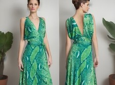 NWT $395 DVF Diane von Furstenberg Sz 8 Suron Python-Print Wrap Dress D6002009F7