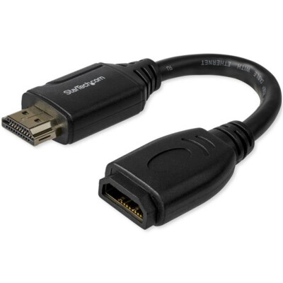 StarTech 0,5 FT HDMI Stecker auf HDMI Buchse Kabel - Schwarz