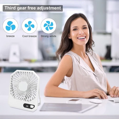 Mini USB Desk Fan Small Quiet Personal Cooler USB Powered Portable Table Fan - Picture 5 of 10