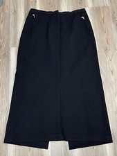 Lauren Ralph Lauren Womens Size 10 Black Zip Pocket Pencil Skirt Wool Blend