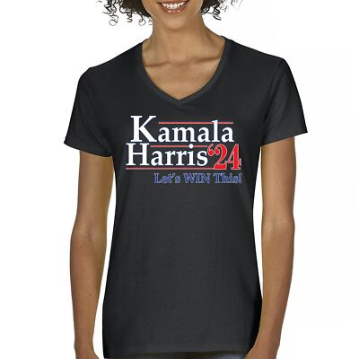 Kamala Harris 2024 Women's V-Neck T-shirt USA President Madam I'm Speaking Tee