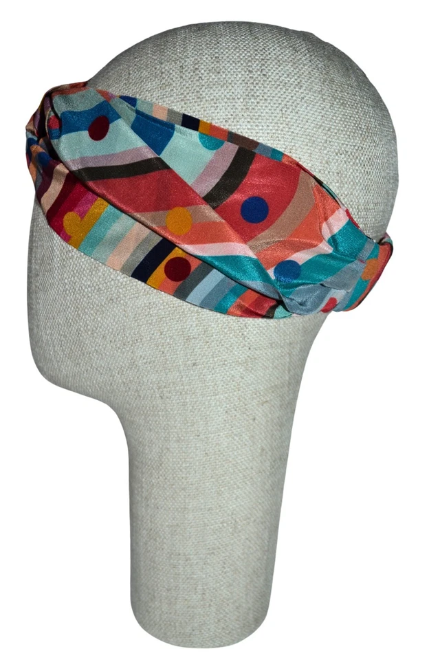 Paul Smith Mainline Femmes Signature Rayé Soie Turban Neuf - Photo 4/4