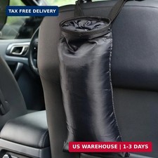 Ipely Universal Car Garbage Bag Back Seat Headrest Litter Trash Garbage Can Bla
