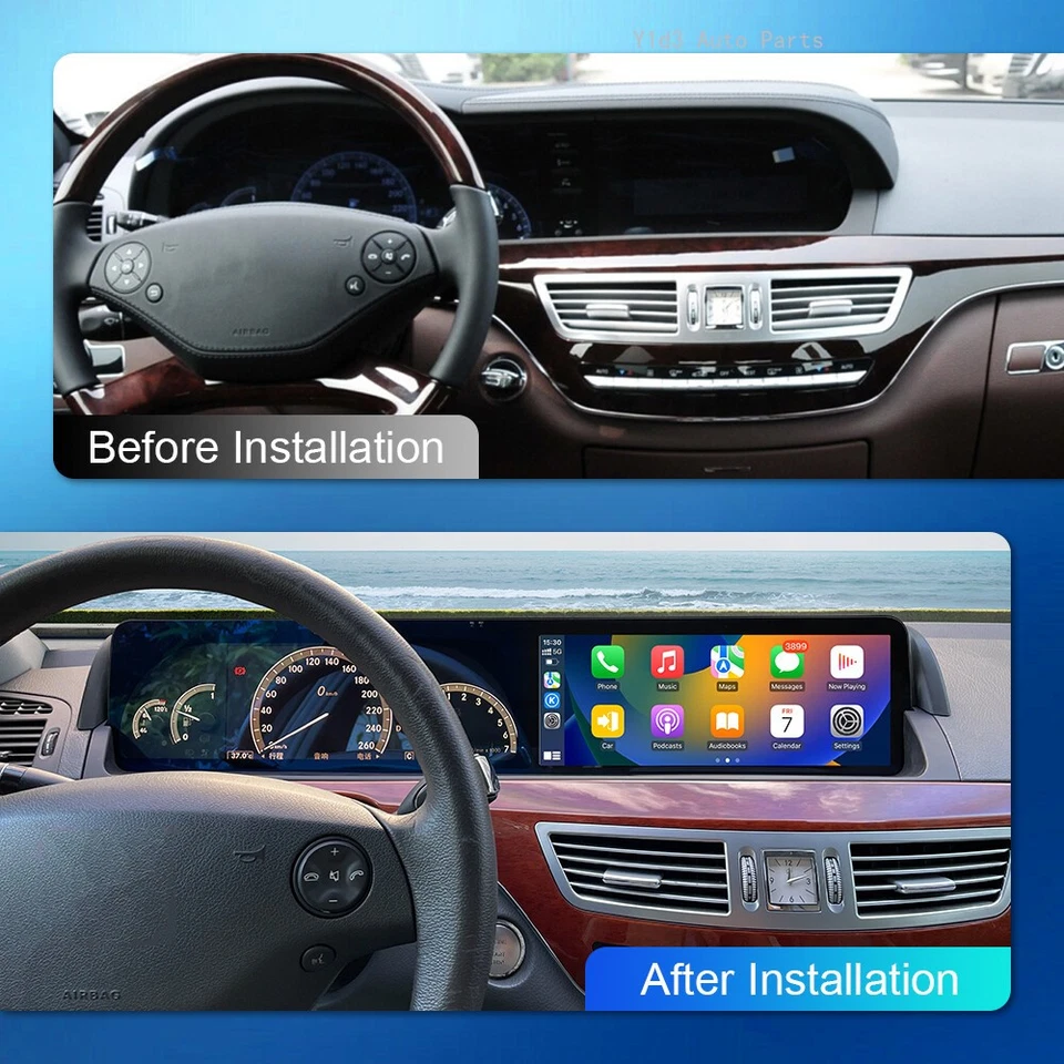 Coche Android GPS 12.3'' 8+256G para Mercedes Benz S W221 2006-13 Auto Wifi Carplay Foto 2 de 4