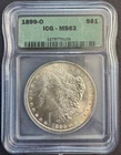 1899-O MORGAN SILVER DOLLAR  ICG  MS 63