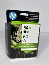 Genuine HP 64XL Black HP 64 Tri-Color Ink Combo-Pack Exp Sept 2027 OEM 8025