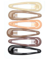 Hair Snap Clips Sleepies Pins Slides 5cm 6 Natural Colours Epoxy  Accessories