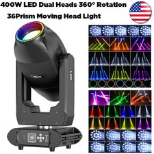 Double Head LED Beam 400W 36Prism GOBO Moving Head Light Stage Light DMX Effect