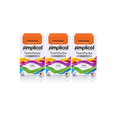 Simplicol Textilfarbe expert India-Orange 150g 3er Pack