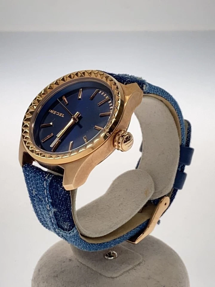 Reloj cronógrafo de cuarzo analógico de cuero azul marino DIESEL DZ-5510 casi como nuevo JAPÓN Foto 2 de 4