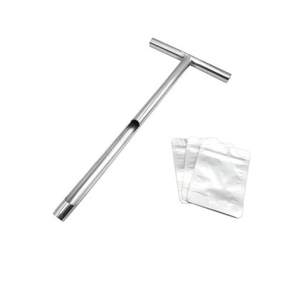 Soil Probe, Soil Sample Probe 20 Inch with Reusable Soil Sampler Bags,Stainle...