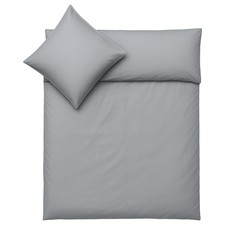 2x Julido Bettwäsche Set Microfaser 135x200+ 80x80cm weich Reißverschluss Silber