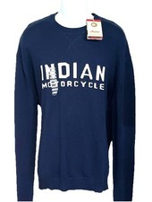 Indian Motorcycles Mens 2XL Tall Navy Knit Sweater NEW