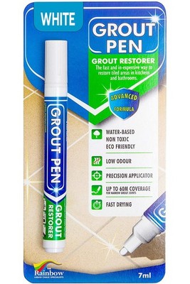 White Tile Grout Pen Waterproof Paint Marker Bathroom Kitchen Repair Restore