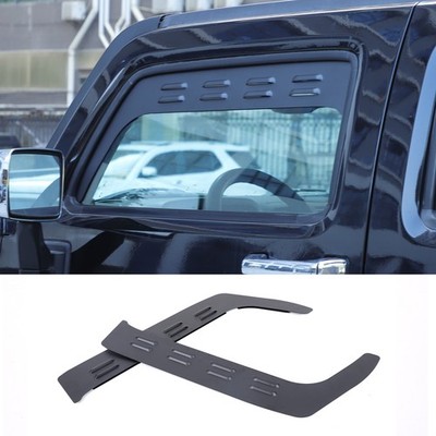Alloy Front Door Window Louver Air Vent Panel Cover Trim For Hummer H3 2005-2009