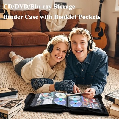 CASE OF Waive DVD ドキュメントA,Bセット CD/DVD Storage Binder Case, Blu Ray Storage Case Capacity 136