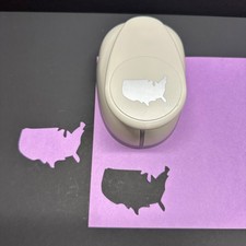 The Paper Studio Paper Punch Large United States USA Map 3.5" Crafting Scrapbook