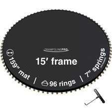 Trampoline Mat 15 ft for 96 Springs with 7" Spring Length, Trampoline Mat 159...
