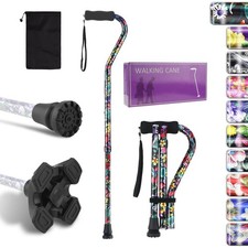 Walking Cane for Women  Men Adjustable Walking Stick,Folding Cane with Soft ...
