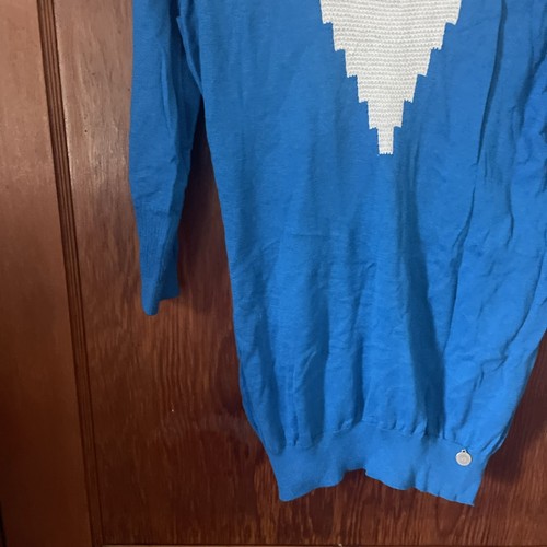 Only Love Collection Blue Knit Top 3/4th Sleeve Size M NWT Edge - Picture 3 of 10