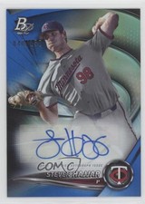 2022 Bowman Platinum Top Prospects Blue 48/150 Steven Hajjar #TOP-85 Auto rf2