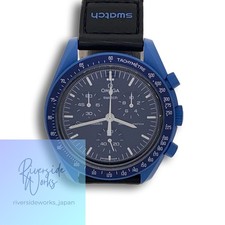 Omega OMEGA MoonSwatch Speedmaster Quartz Watch Analog NVY BLK