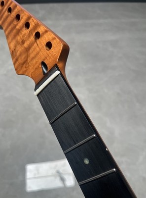New Ebony fingerboard Reverse headstock 22Fret flame Maple Electric guitar Neck