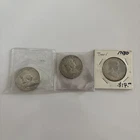 Silver Half Dollar Franklin 90% 1963-D Lot Of 3 VF, Cull, And Toner Condition