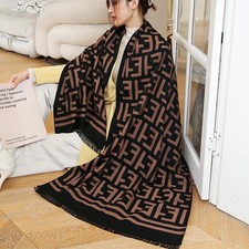 Double-sided Letter Imitation Cashmere Scarf Women's Shawl Autumn Winter Scarf S