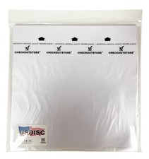 USDISC Record Inner Sleeves 12", LP, HDPE, Square Corners White Lot