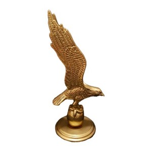 Vtg Brass Eagle Figure On Orb 9" Patriotic Americana Decor
