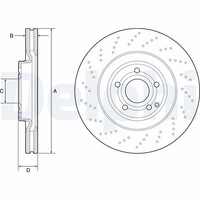 Bremsscheiben Vorne Ø344Mm Gelocht/ BelüFtet FüR Mercedes CLS 14-17 2184210412