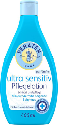 PENATEN Ultra Sensitiv Pflegelotion Parfümfrei 400Ml, Ohne Farbstoffe Formuliert
