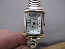 Fine ECCLISSI #31910 Signed STERLING SILVER Flexible CUFF BRACELET WATCH