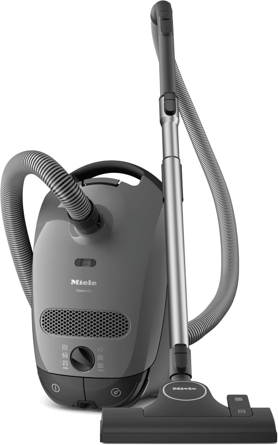 Miele Classic C1 Pure Suction Bagged Canister Vacuum, Graphite Grey - Portable,