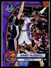 2024-25 Bowman U #81 Jamari McDowell Kansas Jayhawks Purple Lava Refractor