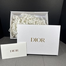 Authentic Dior Empty Gift Box With Tissue Paper Card 12.5 x 9 x 4.5