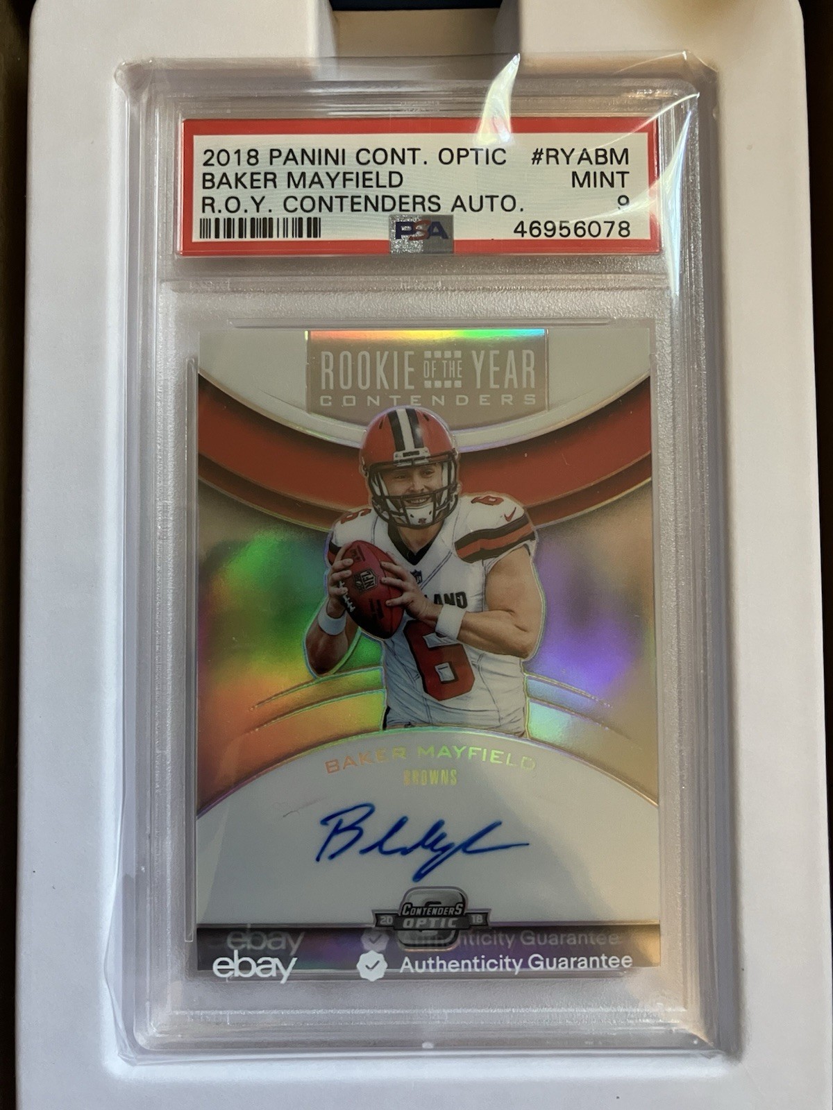 2018 Panini Contenders Optic - Rookie of the Year Contenders Auto Baker Mayfield