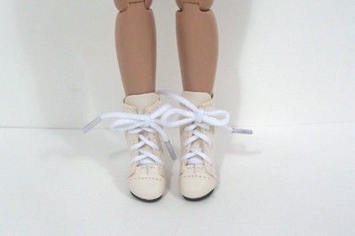 Cream LaceUp Lace Up Boots Doll Shoes For 12'' Marley Wentworth (Debs)