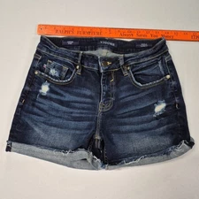 Vigoss Women's Jagger Short Classic Fit Distressed Cuffed Stretch Short W26L4