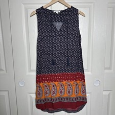 Beach Lunch lounge Brand Paisley  Women's Dress Size Medium Coverup Sundress Sun