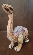 Wishpets Brontosaurus Brown Dinosaur Realistic Plush Stuffed Animal Dino Toy 11"