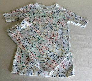 Hanna Andersson Sz 140 US 10 Pajamas Set Bunny Rabbits Easter Shorts & SS Top