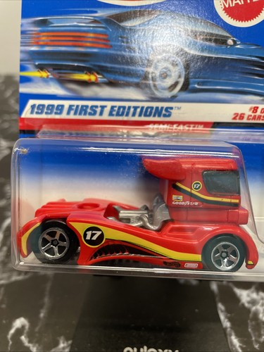 HOT WHEELS 1999 FIRST EDITIONS 8/26 - SEMI-FAST RED FIVE SPOKE WHEELS - Picture 2 of 3
