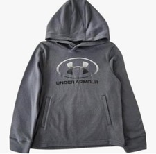 Size 4 - Under Armour Boys' Hoodie, Fleece Pullover, Logo  Printed Designs