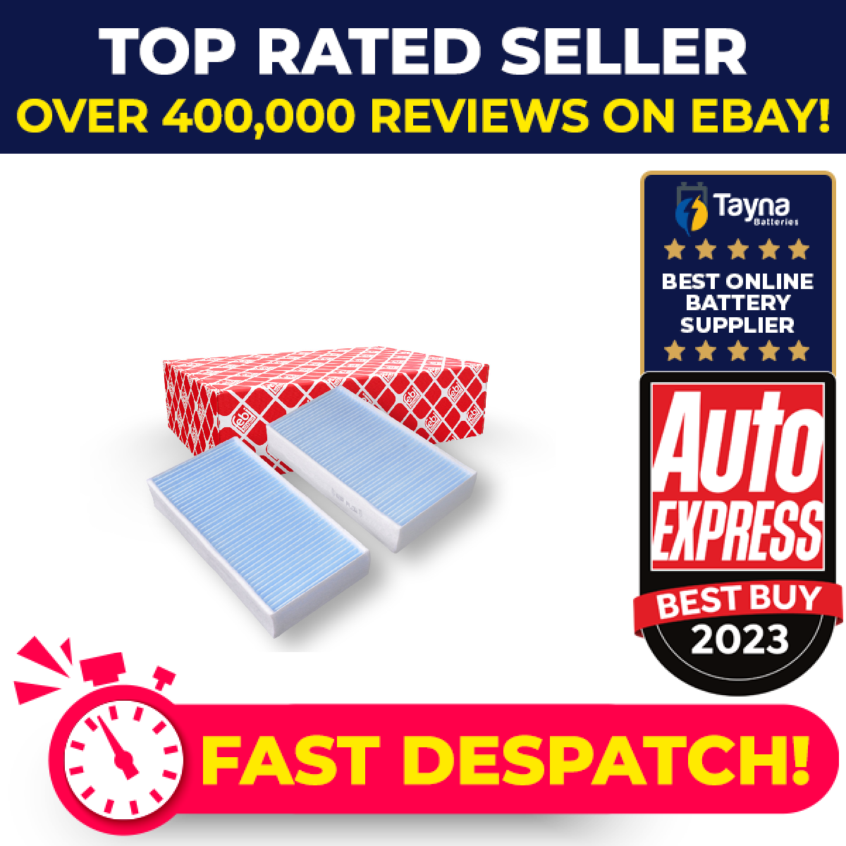 Pollen / Cabin Filter fits BMW X3 F25 3.0 10 to 17 64119237159 Febi Quality New