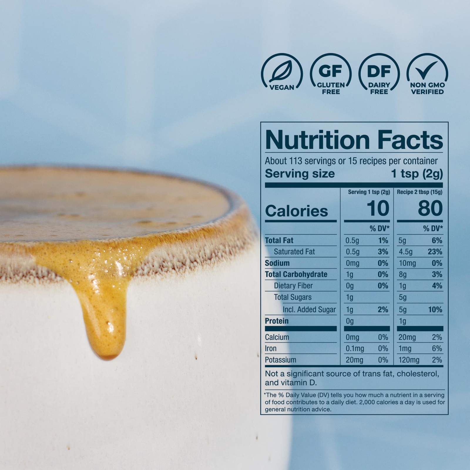 Non-Dairy Coffee Creamer Mocha, Shelf-Stable Superfood Non-Dairy Powder Cream...