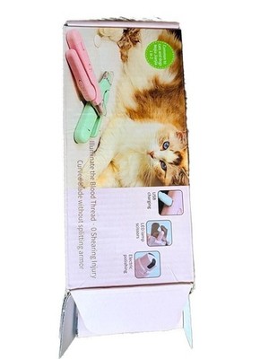 NEW Mojia Jianjia 2-in-1 Pet LED Nail Clippers & Grinder for Cats & Dogs